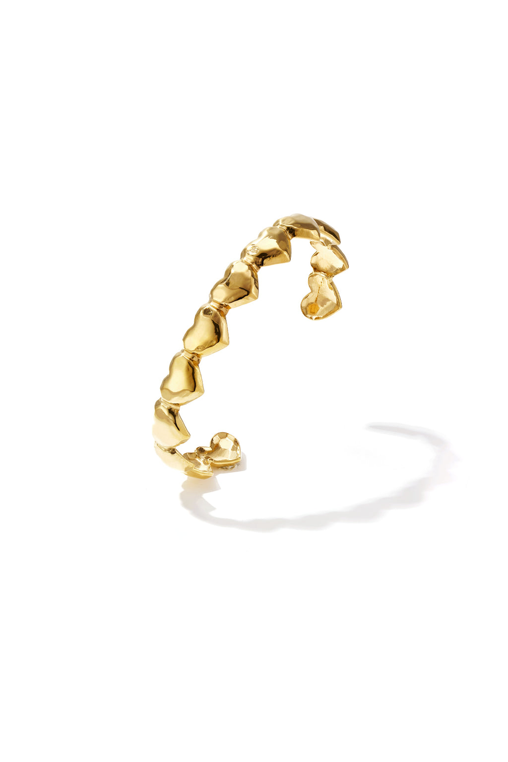 Heart Cuff Bracelet – Gold-Plated Steel