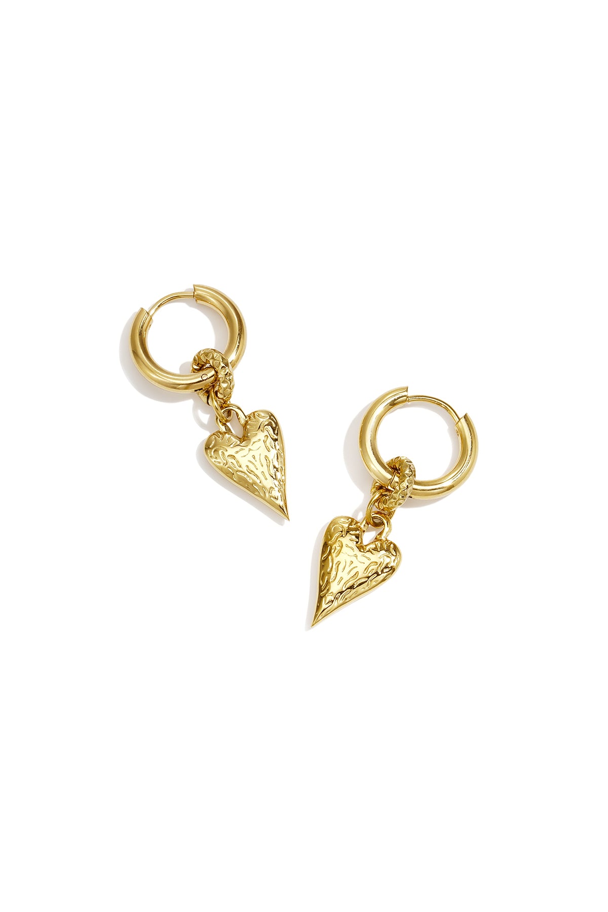 Stainless Steel Drop Earrings Heart Simple Daily Simple Series Women's jewelry