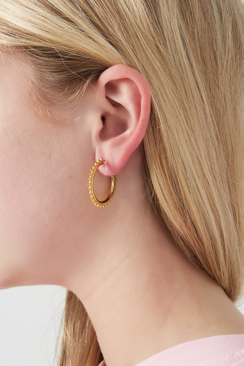 Sunburst Hoop Clip Earrings