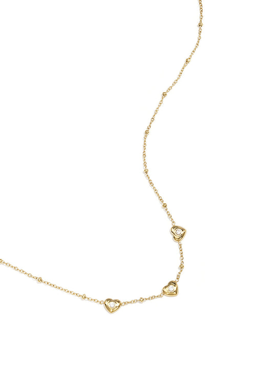 Halskette Herz Gold und Silber aus Edelstahl von Corelune