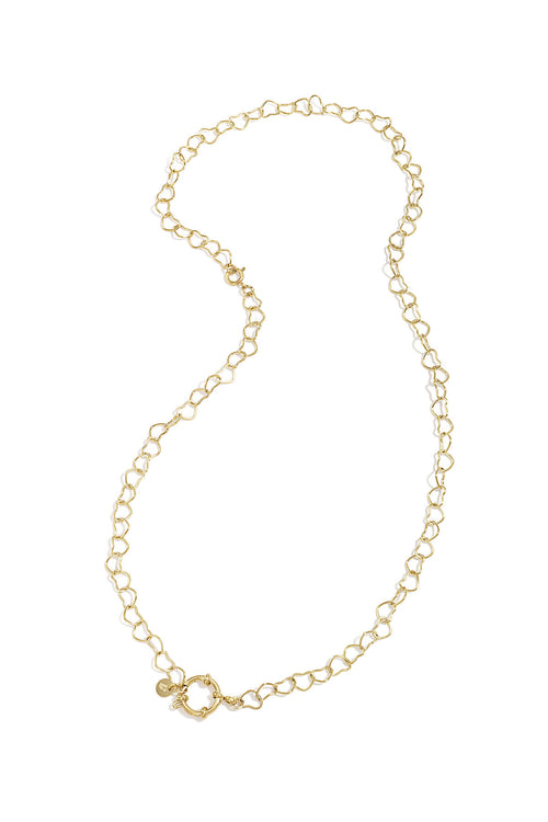 Elegant Gold Heart Chain Necklace for Everyday Glamour