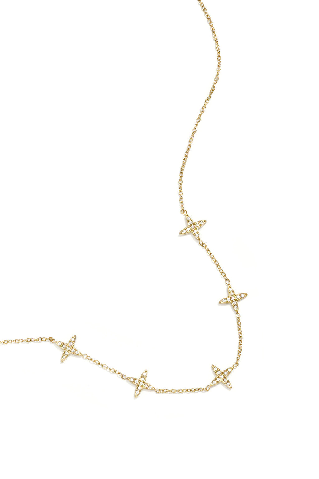 Elegant Zircon Clover Chain Necklace, All Fit