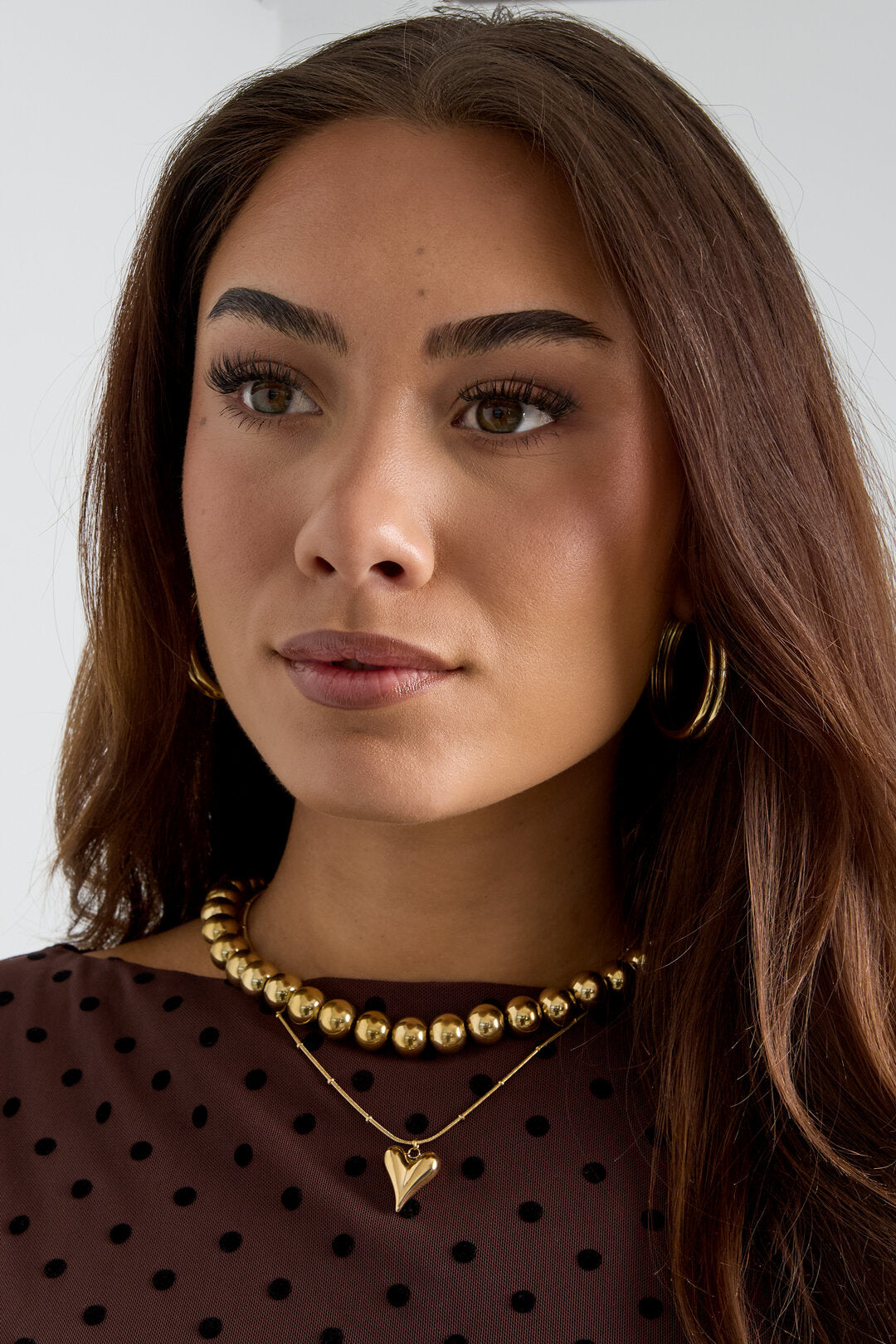 Elegant Statement Pendant Necklace in Silver & Gold