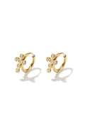 14K Gold Plated Stainless Steel Hoop Earrings Cross Simple Daily Simple Series Women's jewelry