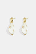 Earrings with natural stone look