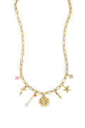 Elegant Gold Shell Pendant Necklace for Summer