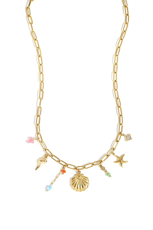 Elegant Gold Shell Pendant Necklace for Summer