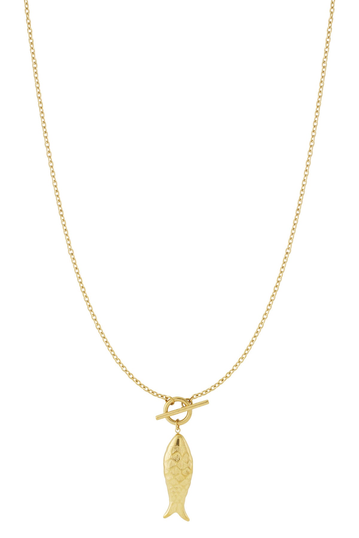 Fish long necklace