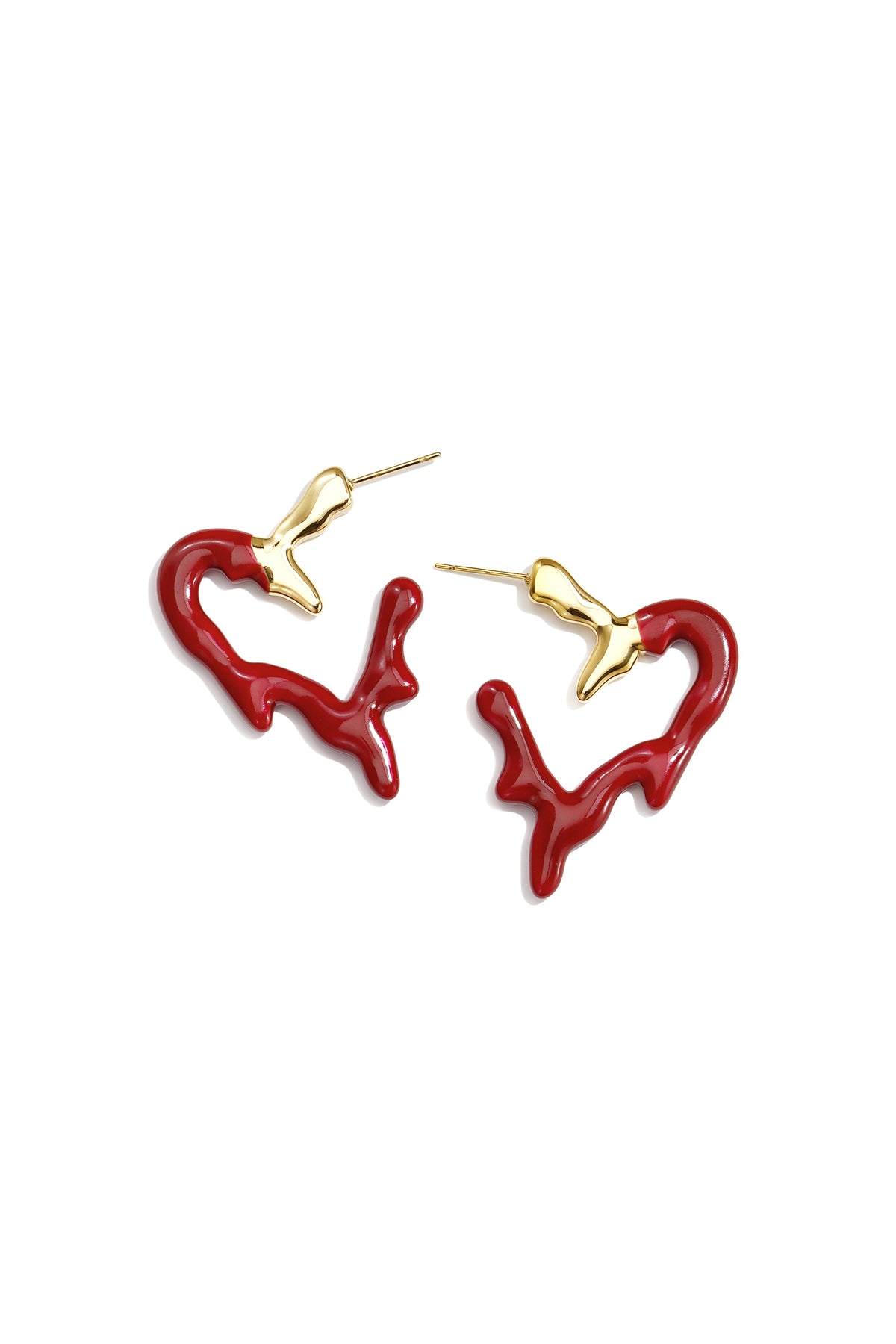 Stainless Steel Hoop Earrings Heart Simple Daily Simple Series Women's jewelry