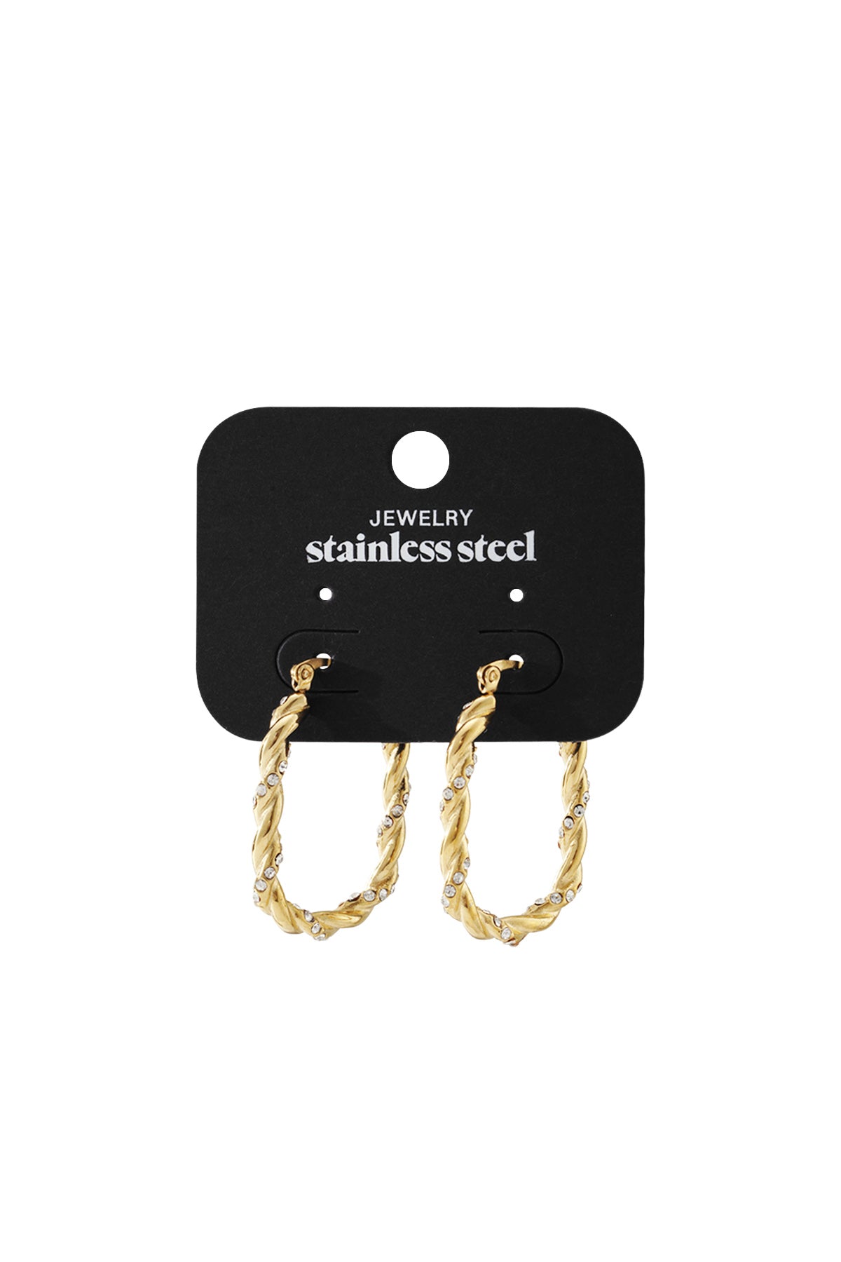 Twisted Sparkle Hoop earrings