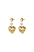 Stainless Steel Drop Earrings Heart Daily Simple Series Women's jewelry
