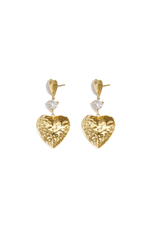 Stainless Steel Drop Earrings Heart Daily Simple Series Women's jewelry