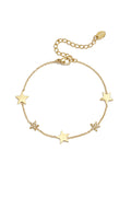 14K Gold Plated Stainless Steel Charm Bracelets Star Daily Simple Series Women's jewelry