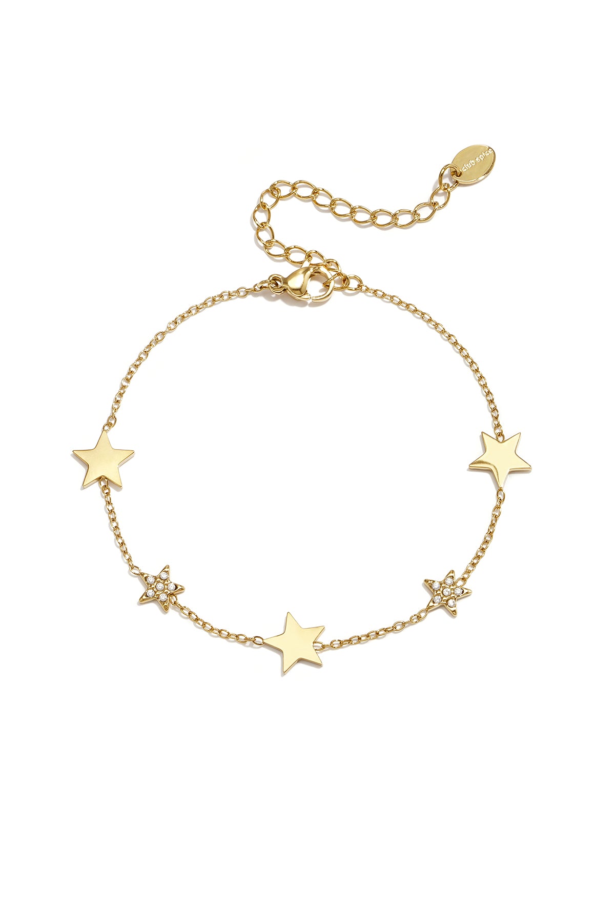 14K Gold Plated Stainless Steel Charm Bracelets Star Daily Simple Series Women's jewelry