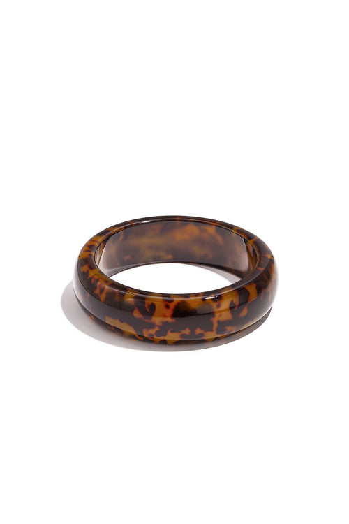 Stylish Dark Brown Resin Bangle for Women