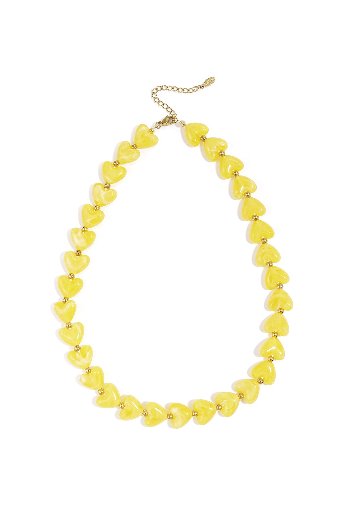 Pearl Necklace Heart made of Acrylic, 37 to 45 cm