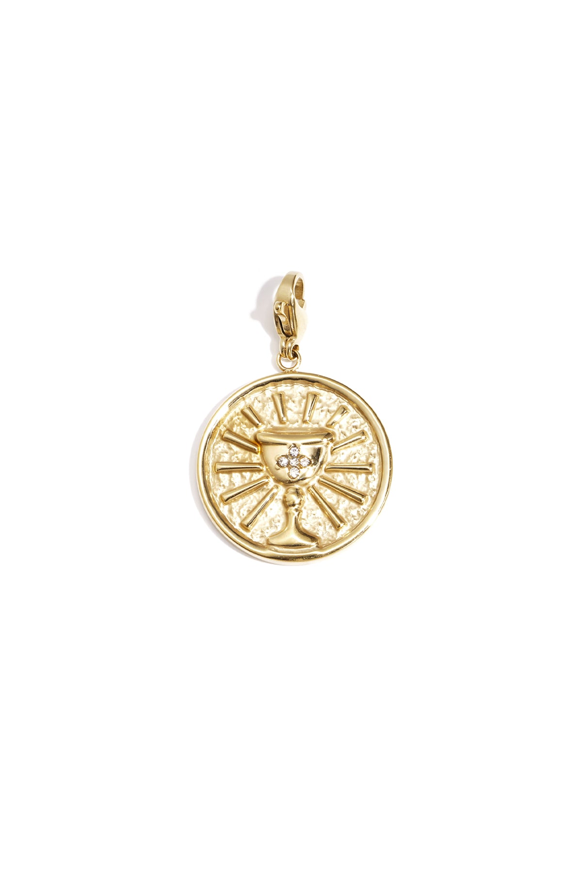 Circle Jewellery Charm – Gold-Plated Steel & Rhinestones