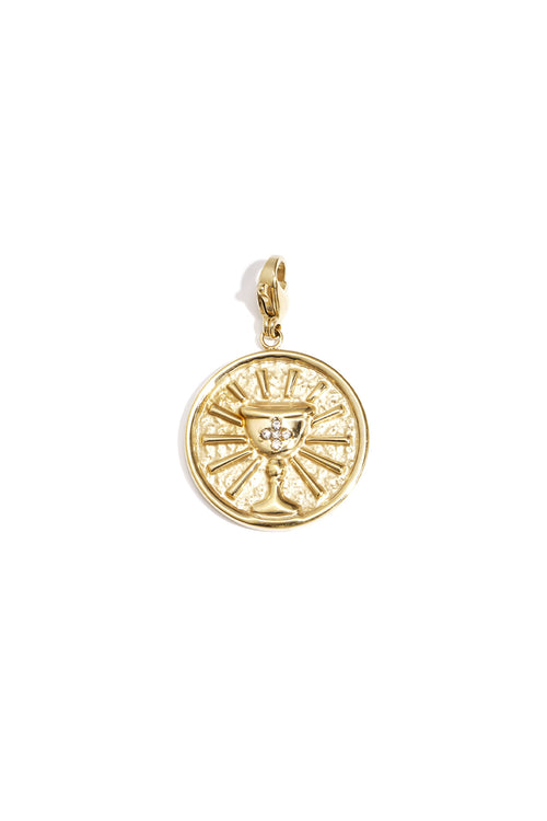 Circle Jewellery Charm – Gold-Plated Steel & Rhinestones