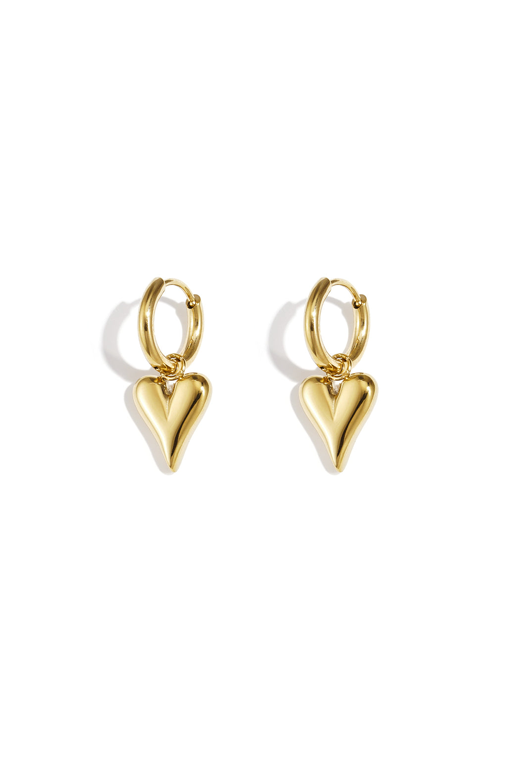 stainless steel heart shaped earrings