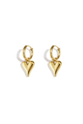 stainless steel heart shaped earrings