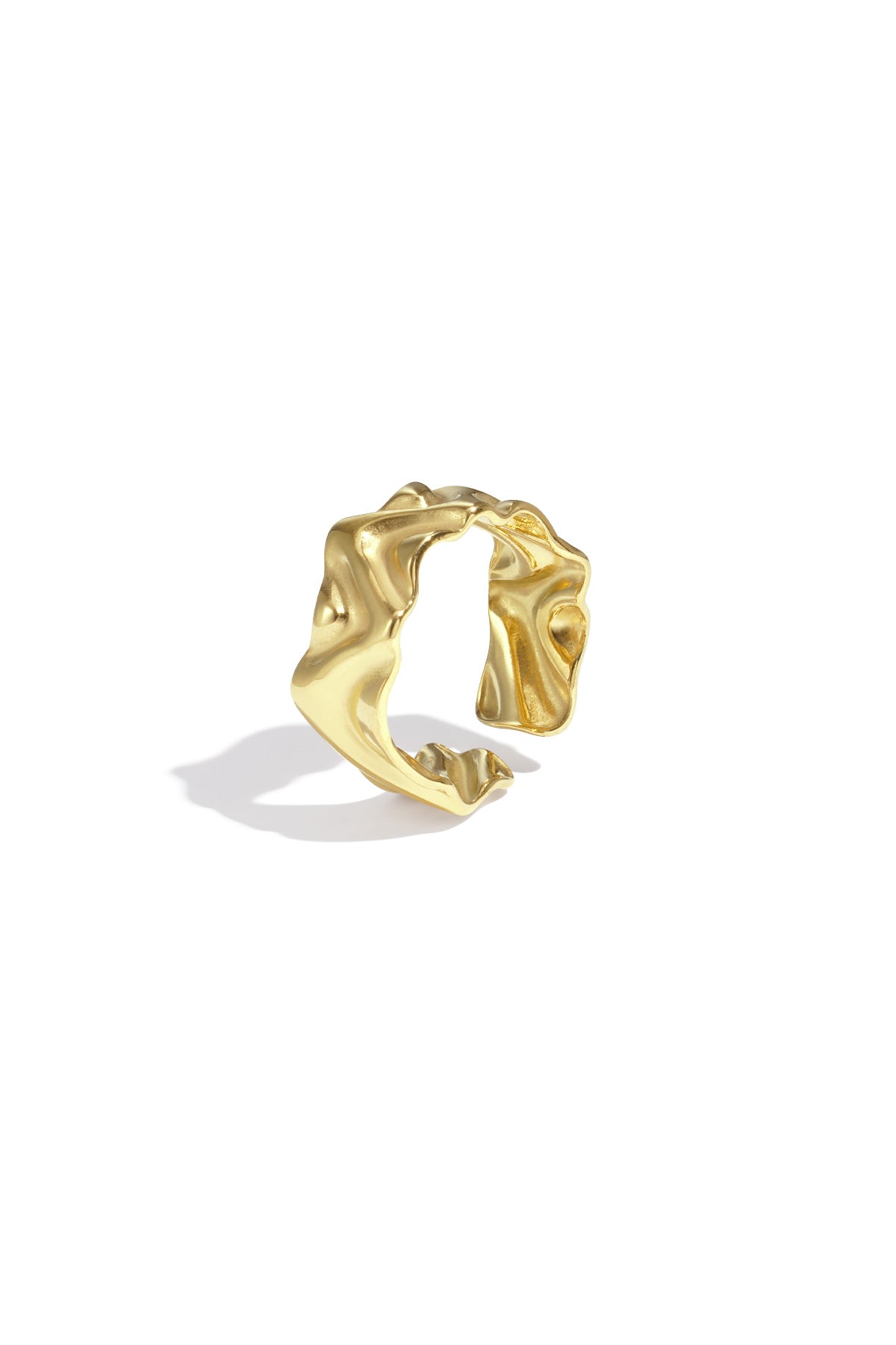 Irregular Shape Minimalist Ring – Gold-Plated Steel