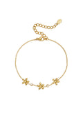 Stainless Steel Charm Bracelets Flower Simple Daily Simple Series Women's jewelry