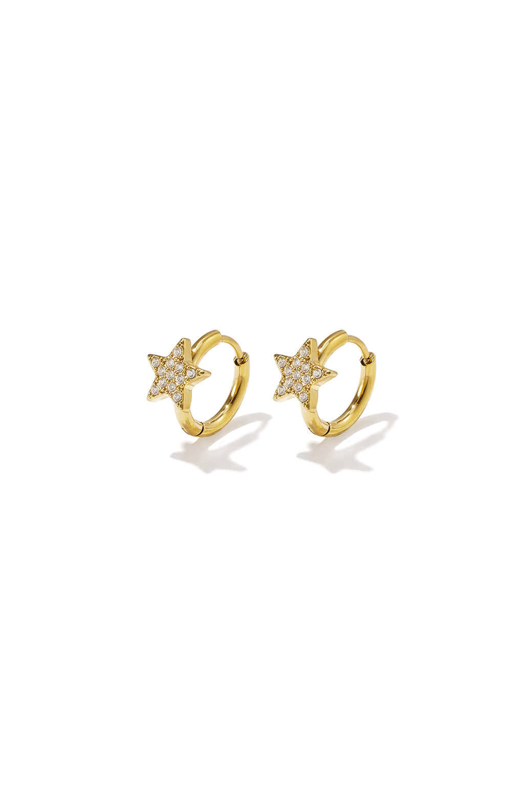 Stainless Steel Hoop Earrings Star Simple Daily Simple Series Women's jewelry