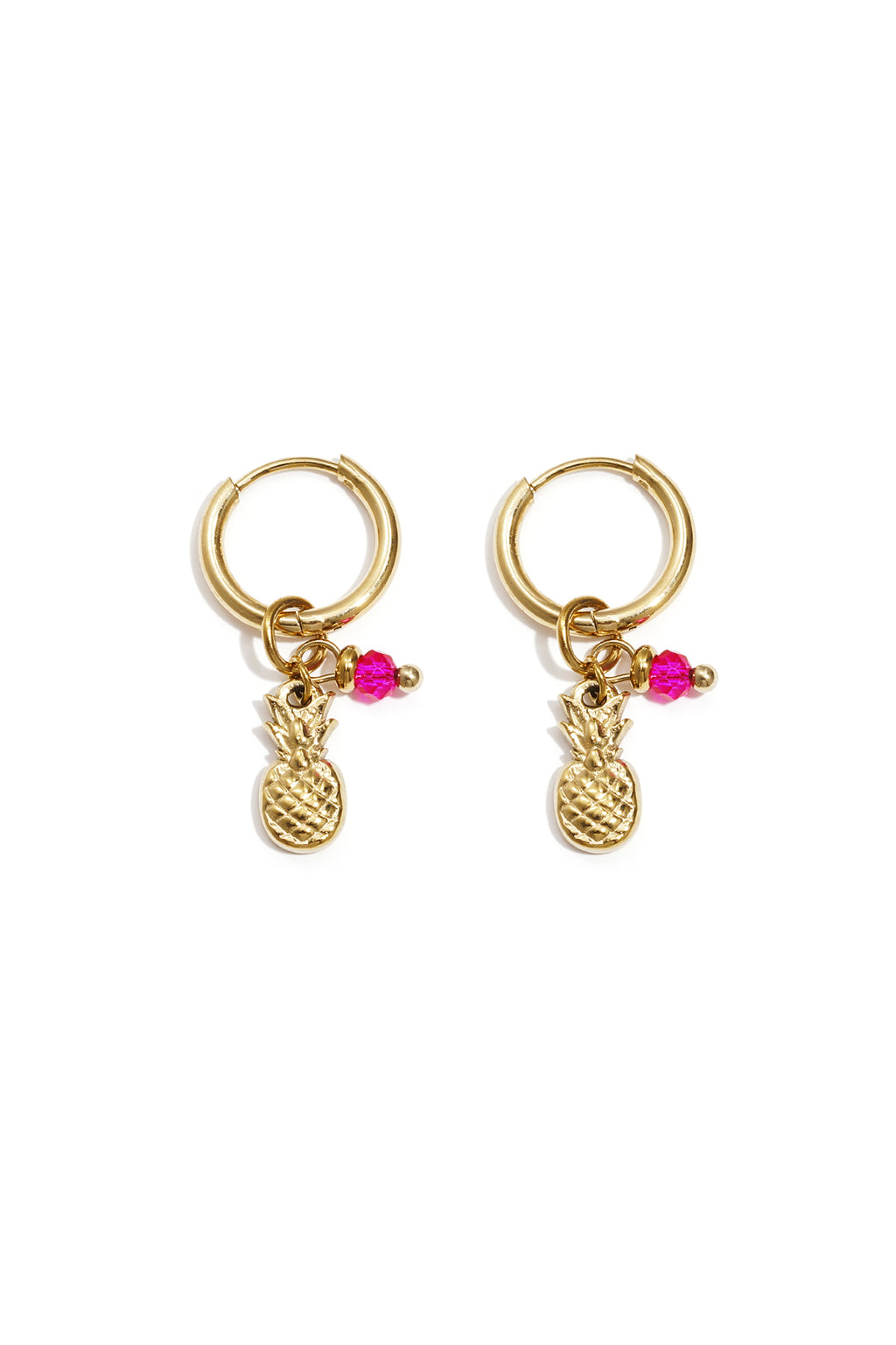 Fruit Drop Earrings – Gold-Plated Steel & Glass