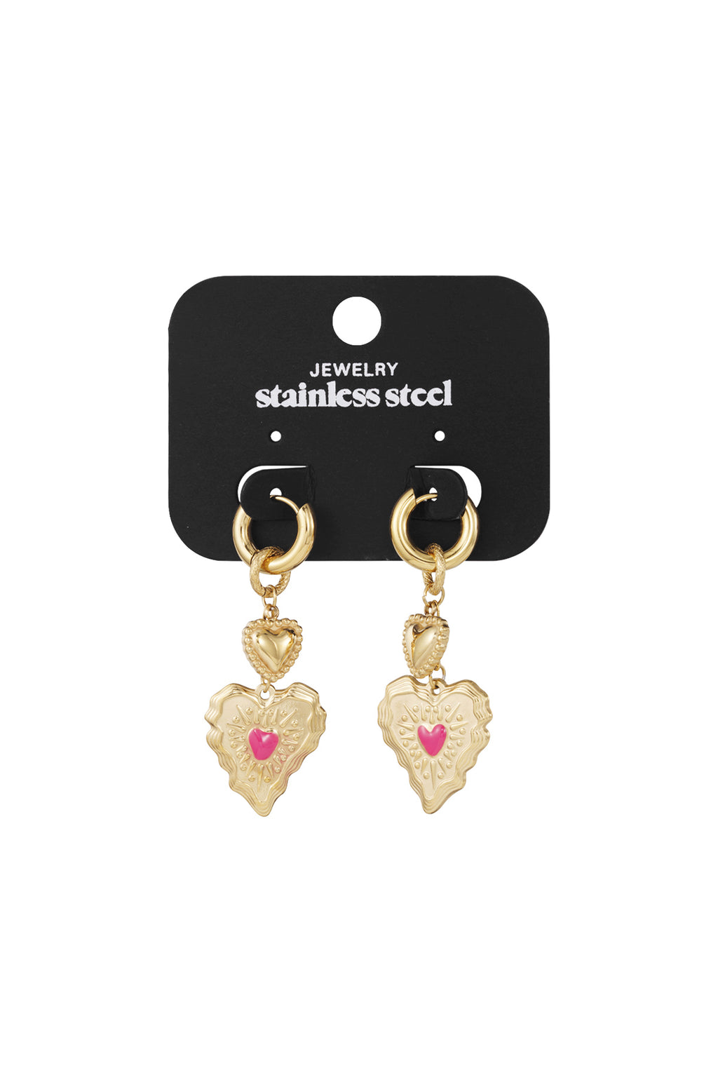 Stainless Steel Drop Earrings Heart Casual Daily Simple Series Women's jewelry