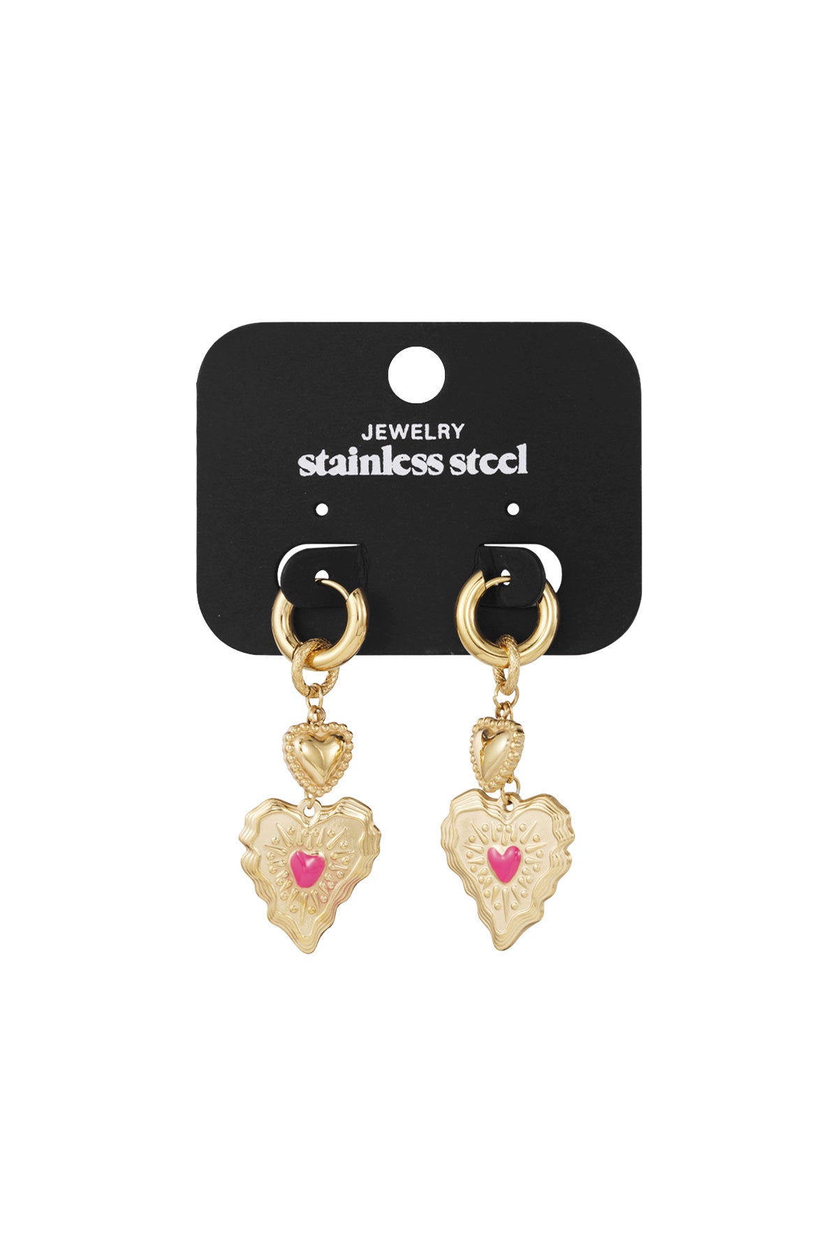 Stainless Steel Drop Earrings Heart Casual Daily Simple Series Women's jewelry