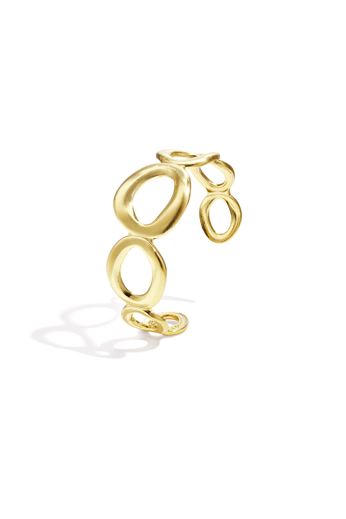 Circle Cuff Bracelet – Gold-Plated Steel