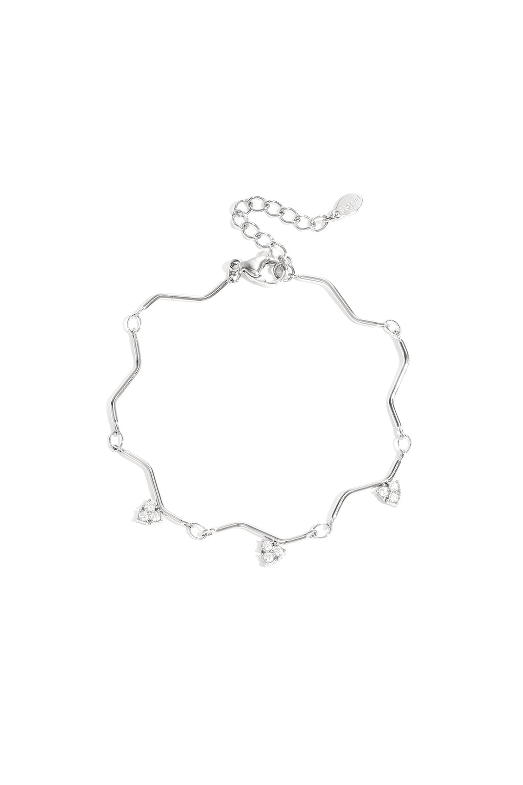 Bracelet with zigzag pattern and stones