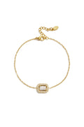 Stainless Steel Charm Bracelets Rectangle Simple Daily Simple Series Women's jewelry