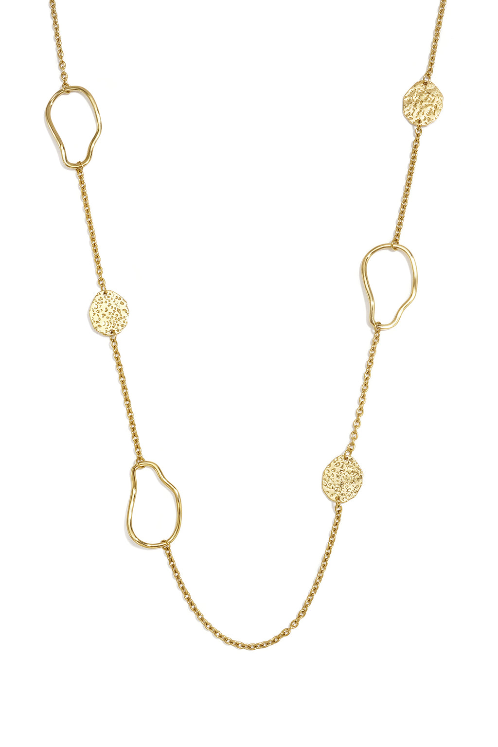 Stainless Steel Long Necklaces Irregular Shape Simple Daily Simple Series Women's jewelry
