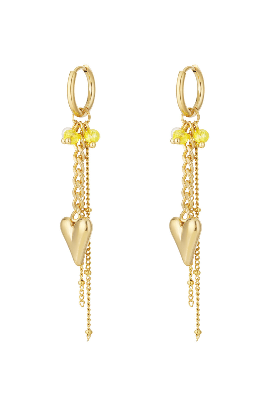 Heart drop earrings