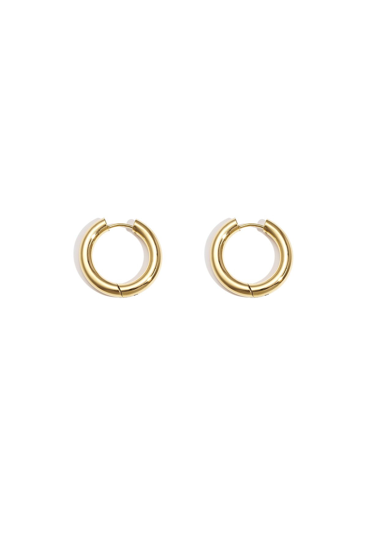 Circle Hoop Earrings – Gold-Plated Steel