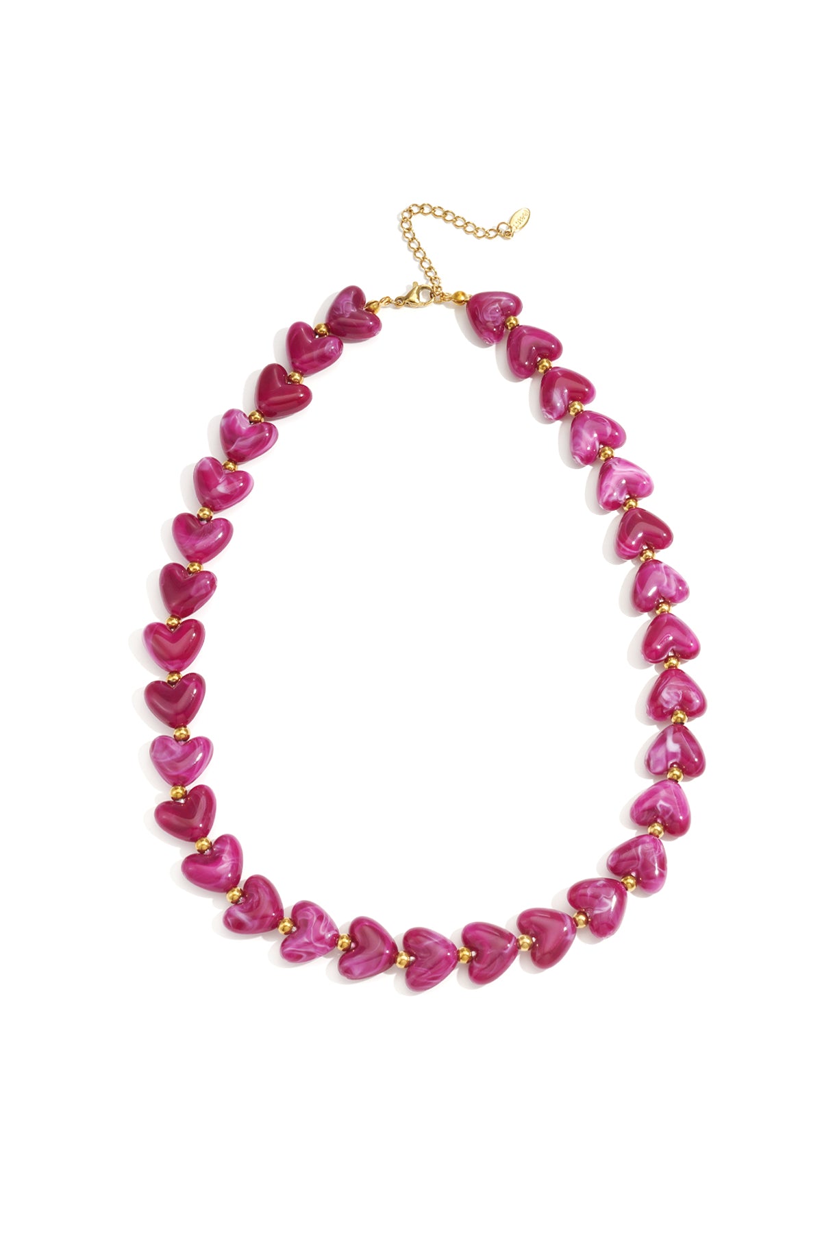 Pearl Necklace Heart made of Acrylic, 37 to 45 cm