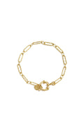 Bracelet with front clasp and alternating links