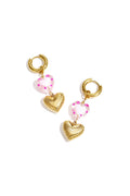 Heart-shaped pendant earrings