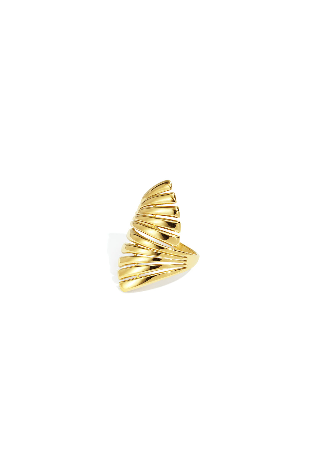 Irregular Shape Statement Ring – Gold-Plated Steel