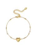 Elegant Heart Charm Bracelet - All Fit, Casual Style