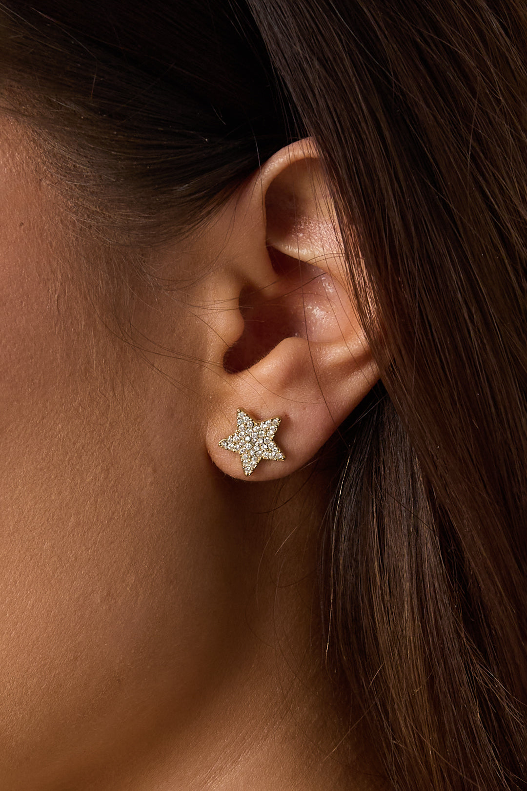 Stainless Steel Stud Earrings Star Simple Daily Simple Series Women's jewelry