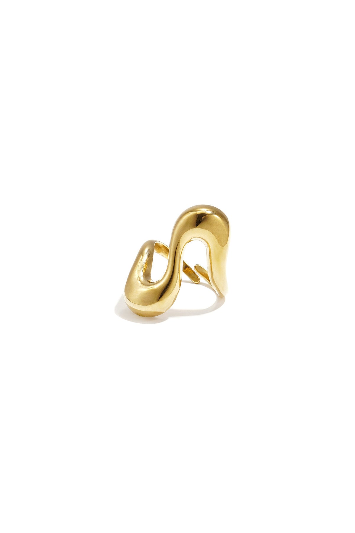 Elegant Adjustable Statement Ring in Silver & Gold