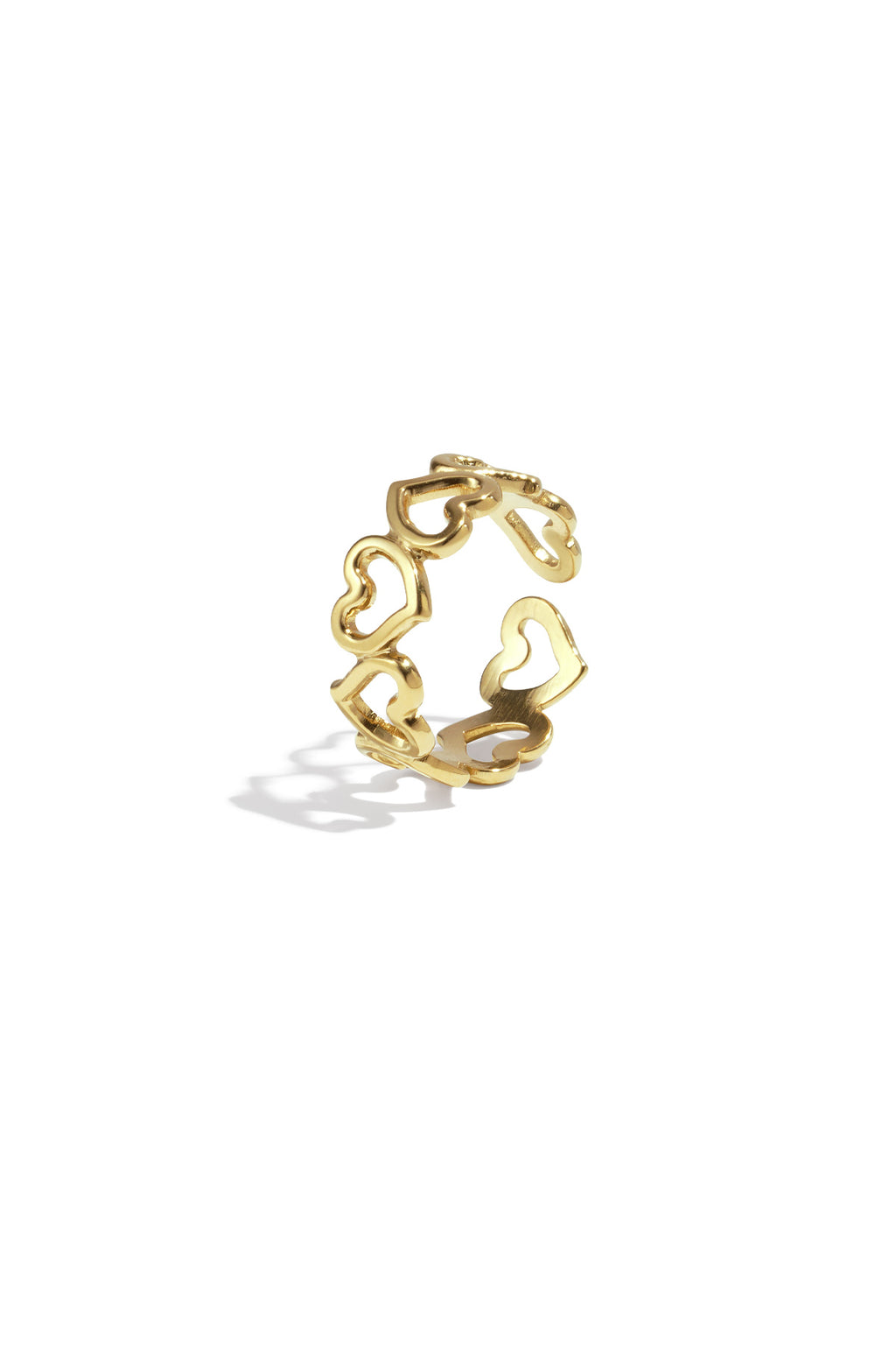 Heart Minimalist Ring – Gold-Plated Steel