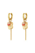 Stainless Steel Drop Earrings Flower Casual Daily Simple Series Women's jewelry