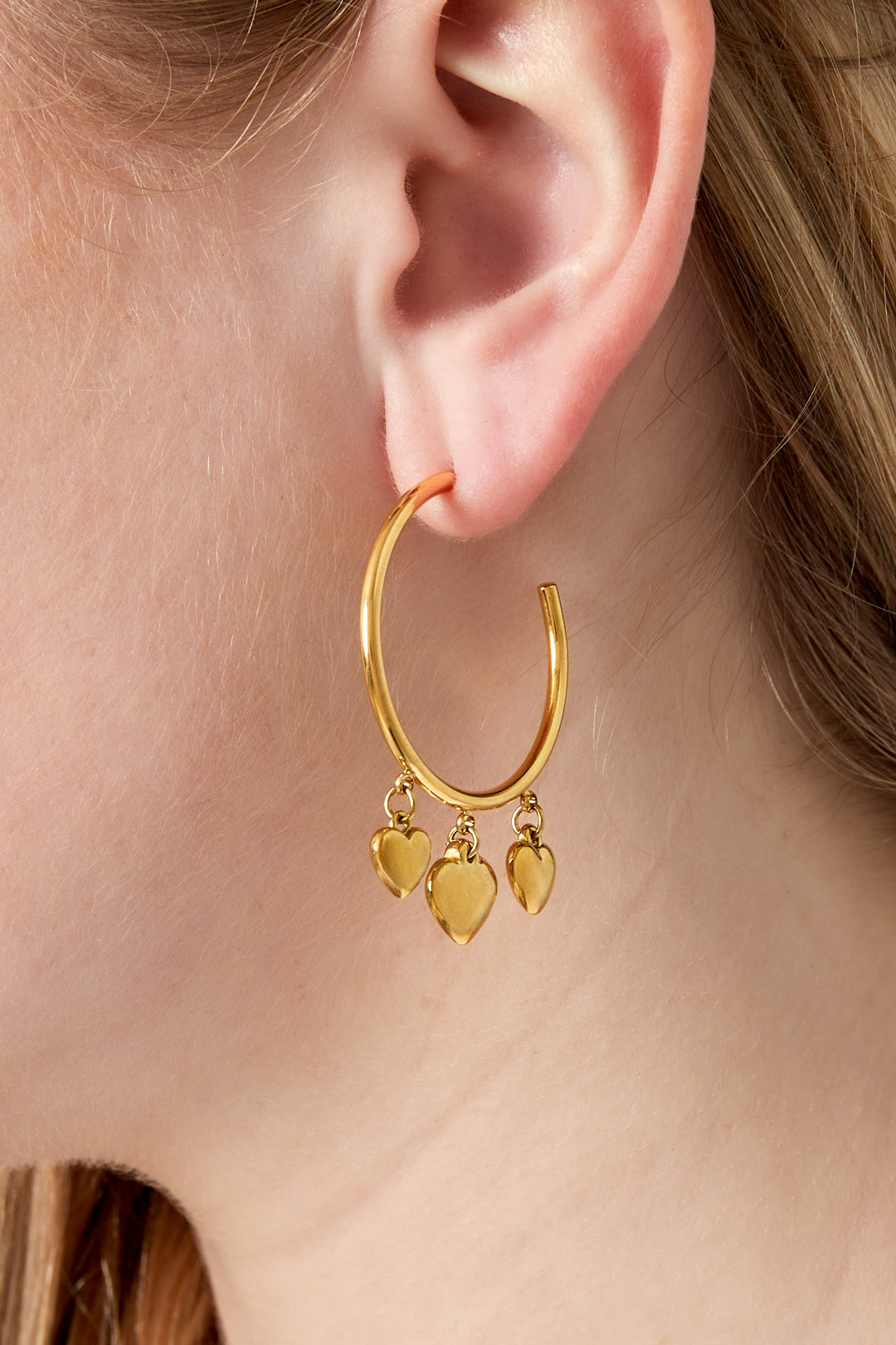 Hoop heart Earrings