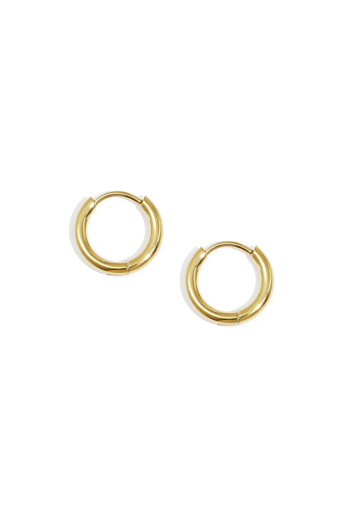 Circle Hoop Earrings – Gold-Plated Steel