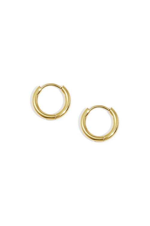 Circle Hoop Earrings – Gold-Plated Steel