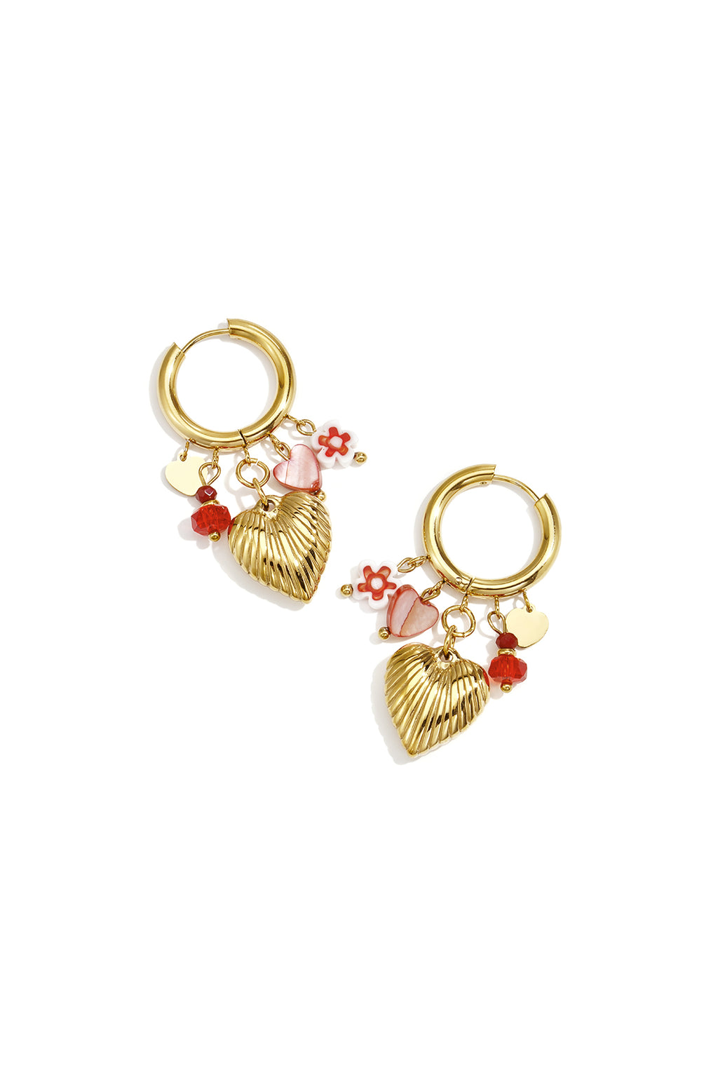 Stainless Steel Beads Earrings Heart Casual Daily Romantic Series Women's jewelry