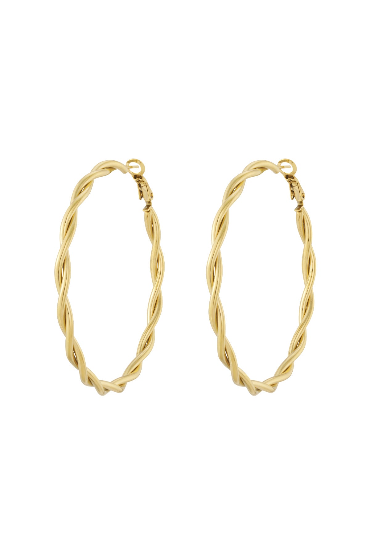 Circle Hoop Earrings – Gold-Plated Steel